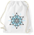 printfashion Hópehely mandala - kék - Sportzsák, Tornazsák - Fehér (17022062)