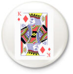 printfashion Király káró - Kitűző, hűtőmágnes - Fehér (17164541)