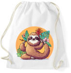 printfashion Lajhár jóga - Sportzsák, Tornazsák - Fehér (16911636)