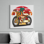 printfashion Karácsonyi bicikli - Vászonkép - Fehér (16983208)