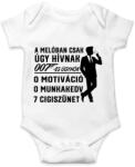 printfashion A melóban úgy hívnak 007-es ügynök - Baba Body - Fehér (17219460)