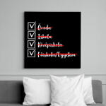 printfashion Ballagás egyetem fehér - Vászonkép - Fekete (17366579)