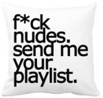 printfashion Playlist. - Párnahuzat, Díszpárnahuzat - Fehér (17232554)