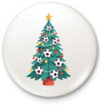 printfashion Focis karácsonyfa - Kitűző, hűtőmágnes - Fehér (17010198)
