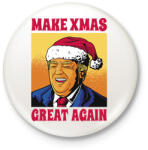 printfashion Karácsonyi Trump - Kitűző, hűtőmágnes - Fehér (17005698)