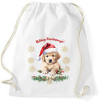 printfashion Golden retriever karácsony - Sportzsák, Tornazsák - Fehér (17150109)