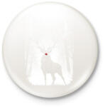 printfashion Rudolf a rénszarvas - Kitűző, hűtőmágnes - Fehér (17171721)