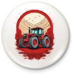 printfashion Traktor - Kitűző, hűtőmágnes - Fehér (17044259)