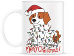 printfashion Karácsonyi beagle - Bögre - Fehér (16978617)