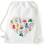 printfashion Túrázó szív - Sportzsák, Tornazsák - Fehér (17087234)
