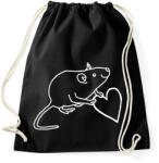 printfashion Patkány szerelem - Sportzsák, Tornazsák - Fekete (17228609)