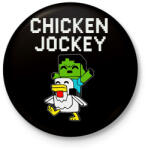 printfashion Minecraft- chicken jockey - Kitűző, hűtőmágnes - Fekete (17424133)