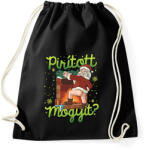 printfashion Karácsony Pirított mogyi Mikulás - Sportzsák, Tornazsák - Fekete (16927454)