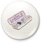 printfashion A gaming a gyógyszerem - Kitűző, hűtőmágnes - Fehér (17181661)