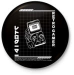 printfashion Retro gamer - Kitűző, hűtőmágnes - Fekete (17419183)