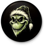 printfashion Grincs koponya - Kitűző, hűtőmágnes - Fekete (16878015)