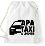 printfashion Apa taxi fekete - Sportzsák, Tornazsák - Fehér (17462966)