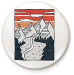 printfashion Túrázás - Kitűző, hűtőmágnes - Fehér (17178041)