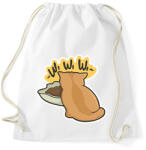 printfashion Wiwiwi macska - Sportzsák, Tornazsák - Fehér (17361320)