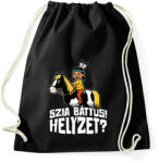 printfashion Szia Bátyus! Helyzet? - Fehér - Sportzsák, Tornazsák - Fekete (17358171)