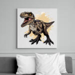 printfashion Dinoszaurusz - Vászonkép - Fehér (16905188)