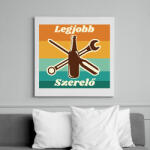 printfashion Legjobb szerelő - Vászonkép - Fehér (17059717)