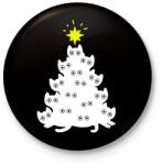 printfashion Cicás Karácsonyfa - Kitűző, hűtőmágnes - Fekete (16908827)