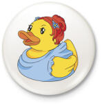 printfashion Csinos gumikacsa - Kitűző, hűtőmágnes - Fehér (17078557)