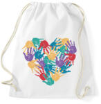 printfashion Szív kezekből - Sportzsák, Tornazsák - Fehér (17136609)