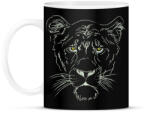 printfashion Oroszlán rajz - Bögre - Fekete (17423112)