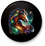 printfashion ló - Kitűző, hűtőmágnes - Fekete (17276659)