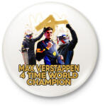 printfashion MAX VERSTAPPEN vilagbajnok - Kitűző, hűtőmágnes - Fehér (17312201)