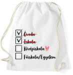 printfashion Ballagás Iskola fekete - Sportzsák, Tornazsák - Fehér (17368644)