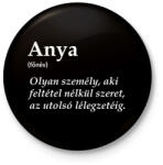 printfashion Anya főnév fehér - Kitűző, hűtőmágnes - Fekete (17427733)