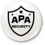 printfashion Apa security fekete - Kitűző, hűtőmágnes - Fehér (17460553)