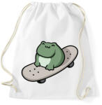printfashion Béka gördeszkán - Sportzsák, Tornazsák - Fehér (17183299)