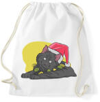 printfashion Karácsonyi macska - Sportzsák, Tornazsák - Fehér (16979112)