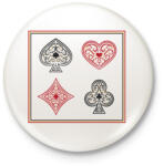 printfashion Kártya szimbólumok - Kitűző, hűtőmágnes - Fehér (17088456)