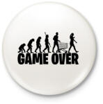 printfashion Game over evolúció fekete - Kitűző, hűtőmágnes - Fehér (17471494)