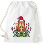 printfashion Karácsonyi vidra - Sportzsák, Tornazsák - Fehér (16992936)