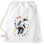 printfashion Falmászó macska - Sportzsák, Tornazsák - Fehér (17026135)