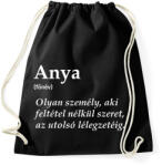 printfashion Anya főnév fehér - Sportzsák, Tornazsák - Fekete (17427427)