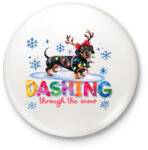 printfashion Tacskó - Kitűző, hűtőmágnes - Fehér (17188428)