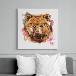 printfashion Medve - Vászonkép - Fehér (17058807)