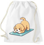 printfashion Lefelé néző kutya póz - Sportzsák, Tornazsák - Fehér (17432826)