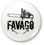 printfashion favágó - Kitűző, hűtőmágnes - Fehér (17465972)