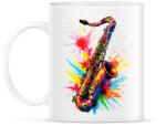 printfashion Színes szaxofon - Bögre - Fehér (17092425)