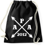 printfashion apa egyedi évszámmal fehér - Sportzsák, Tornazsák - Fekete (17458917)