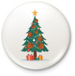 printfashion Kosaras karácsonyfa - Kitűző, hűtőmágnes - Fehér (16976448)