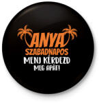 printfashion Anya szabadnapos - Kitűző, hűtőmágnes - Fekete (17425033)